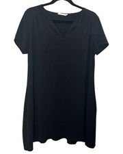 Lush Dress Black Size Medium Short Sleeves V-neck