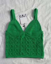 Green Crochet Top