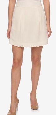 Tommy Hilfiger A-line Mini Skirt Cream Size 12