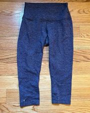 NOBULL purple heathered crop leggings size small