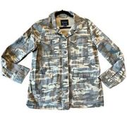 Sanctuary camo print collared jacket size m