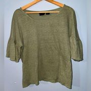 Rachel Roy Linen Top Size Large