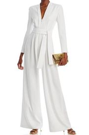 A.L.C. Kieran II Tailored Belted Wide Leg Jumpsuit in White, Size 0 New with Tag