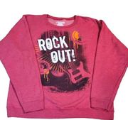 Unisex HANES ROCK OUT SWEATER  SIZE 2XL RED