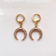 Gold Crescent Moon Earrings