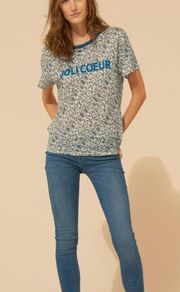 Flewis Floral Ringer Tee Shirt Gallant Heart