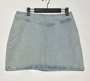 NEW ZARA Light Wash Denim Skirt Size Large