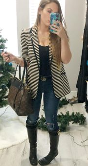 Striped Long Length Blazer