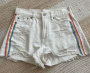 American Eagle NWOT  White Distressed Jean Shorts