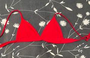 Red Triangle Bikini Top