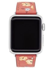 COACH Women's Apple Watch Band Rouge Floral Leather Strap 38 40 41