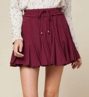 ANTHROPOLOGIE / ENTRO Maroon Skirt/Skort, Size L