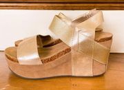 Gold Heeled Wedges