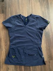 Navy Blue Scrub Top