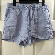 C&C California Linen Drawstring Pull On Shorts - Size Large