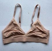 MADEWELL Nude Mesh Trimmed Fuller Bralette Size Medium