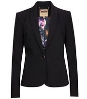 💕TED BAKER LONDON💕 Ricki Techno Crepe Suit Jacket ~ Black Size 4 NWT