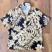 August Silk Womans Tropical Silk Top Size Medium Summer Vacation