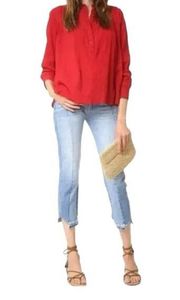 The Great Red Pintuck Blouse