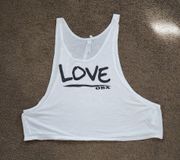 White Love OBX Muscle Tank, Women's Large