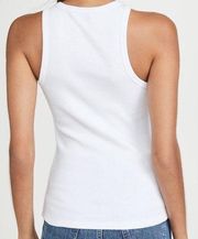 AGOLDE WHITE RIB TANK TOP SZ S