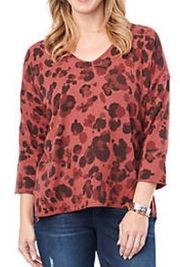 ’s Cutout Back Leopard Sweater NWT