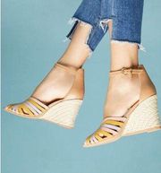 Anthropologie x Seychelles Consciousness Multi Strappy Sspadrille Wedge Size 8