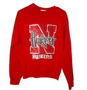 Vintage Lee Nebraska Cornhuskers “Huskers” Red Crewneck Sweatshirt