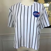 Primary NASA Cropped Stripe TShirt L 10 12
