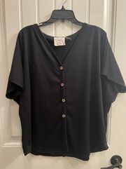 Black Button Up Blouse 