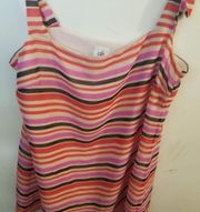 Thml orange sleeveless top bust 30 inches longest point of the front 27”