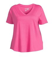 NWT Terra & Sky Women's  V-Neck Tee with Short Sleeves Size: 2x (20w-22w)