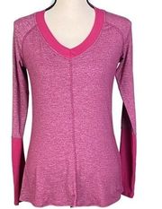 MARMOT “JAYLA” heather pink activewear long sleeve top, UPF 30. Size Small. EUC