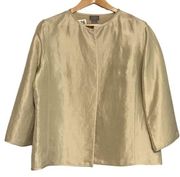 Sigrid Olson silk & linen golden jacket size XL