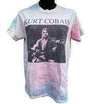 Kurt Cobain Nirvana Tie Dye Short Sleeve T MTV Unplugged Women’s S Grunge Pastel