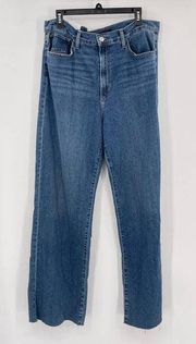 Joe's Jeans Mia High Rise Wide Leg Jeans Womens Sz 34 Blue Camper NWT Boho Chic