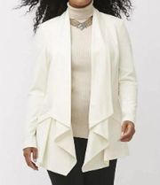 Lane Bryant Cream Tailored Waterfall Blazer NEW size 26 womens coat jacket