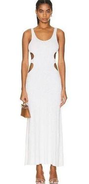 Chloe Long Dress in Iconic Milk White Size XS Cutout Sleeveless