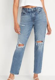 Old Navy ripped mom jeans