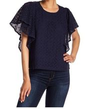 Codexmode XS ruffle‎ eyelet blouse