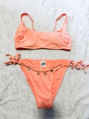 orange bikini set