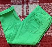 Joe Fresh neon cropped jeans size 2