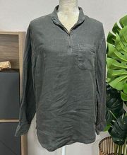 Abercrombie & fitch • linen popover shirt