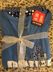 NWT  3 Piece Pajama Set Pant Short Shirt In Blue “Drive Me Wild” 3X Plus Size