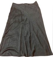 Rag & Bone Black Bias Cut Skirt  100% silk size 8