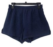 SOFFES NAVY BLUE SHORTS OF THE 90S Y2K SHORTS ELASTANE WAIST LARGE COTTON BLEND