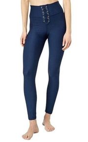 WeWoreWhat Blue Lace up Leggings. NWT