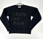 Everlane typography 100% human crewneck sweatshirt in black Size S NWOT