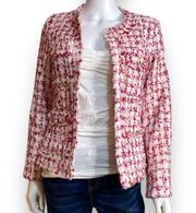 Nanette Lepore Dalston Boucle Blazer Red and Pink Women’s Size 6 (fits 2/4) NWT!