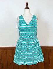 Super Cute  Geometric Print Fit & Flare Dress!